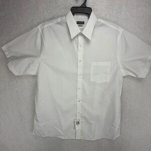 van heusen men's classic fit white poplin dress shirt Van Heusen Men's White Poplin Dress Shirt